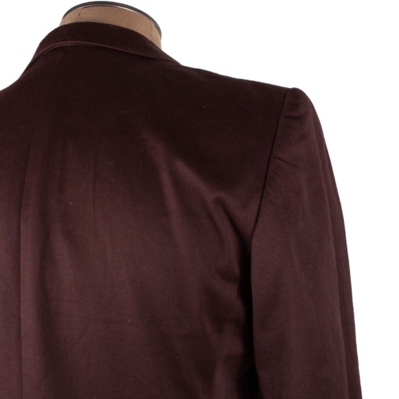 YVES SAINT LAURENT RIVE GAUCHE Brown Cotton Wide Lapel Sports Coat - Picture 6 of 9